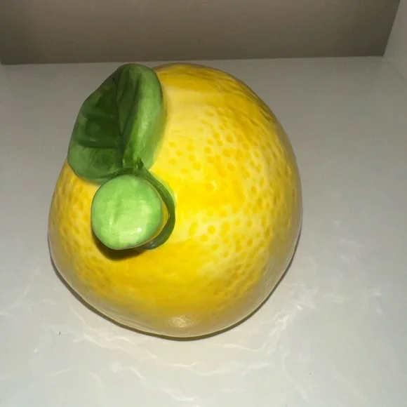 Ceramic Lemon Shape Sponge Holder for Kitchen Sink, Compact Sink Caddy - Picture 3 of 6